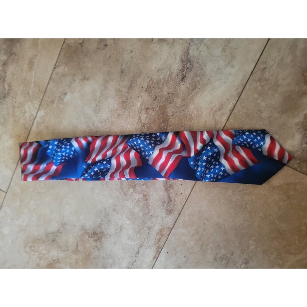 American Flag Patriotic Red, White & Blue Flag Tie